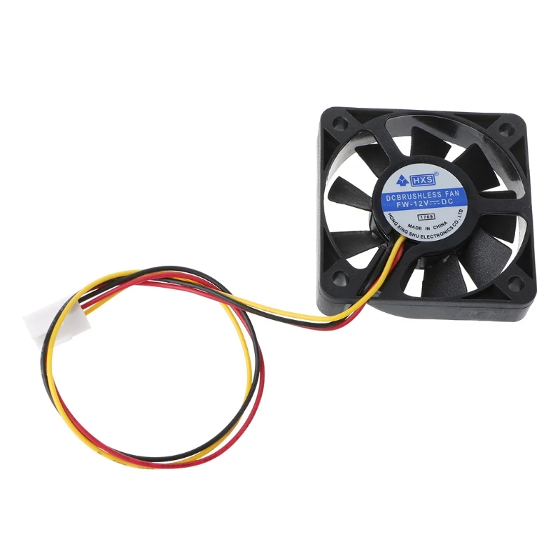 Mini 50mmx50mmx10mm DC 12V 3Pin Brushless Cooler 9-Blade Blower Cooling Fan 5010