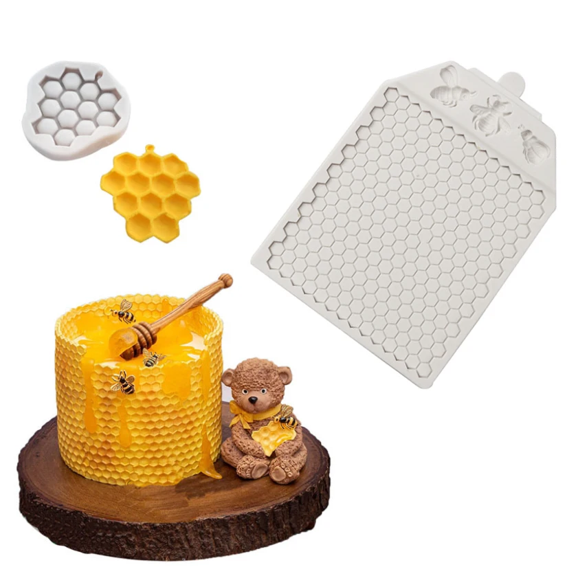 Honeycomb Bee Silicone Sugarcraft Mold Chocolate Cupcake Baking Fondant Cake Decorating Tools