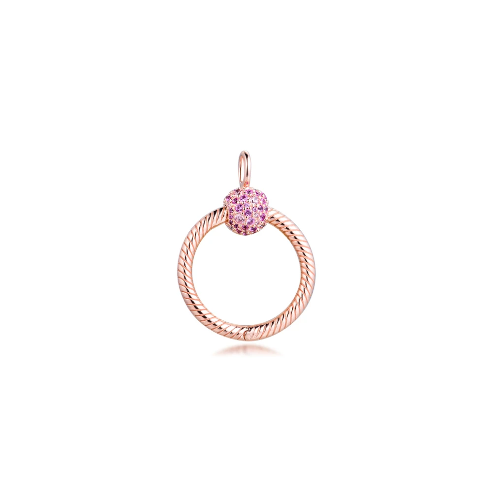 

DIY Beads For Jewelry Making Sparing O Pendant Dangle Fits Original Charms Bracelets Rose Gold Jewelry Woman Charms