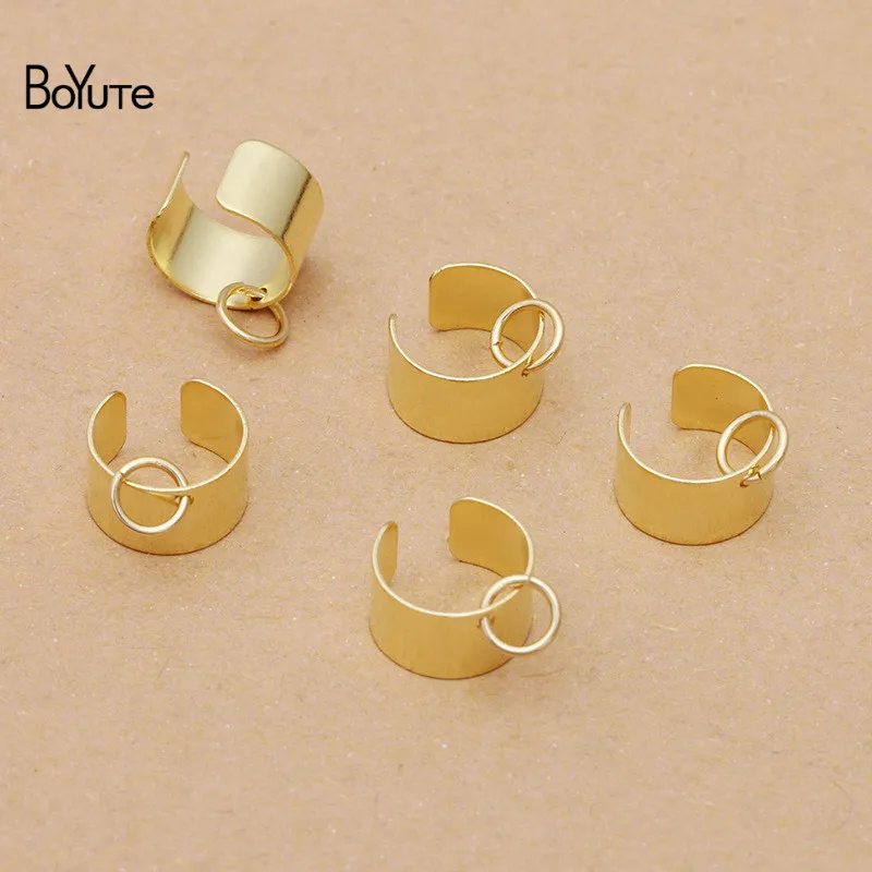 ボーイミュート-メタル真ちゅう製の耳の手錠、イヤリング、ジュエリー、10*6mm、ロットあたり100個、卸売