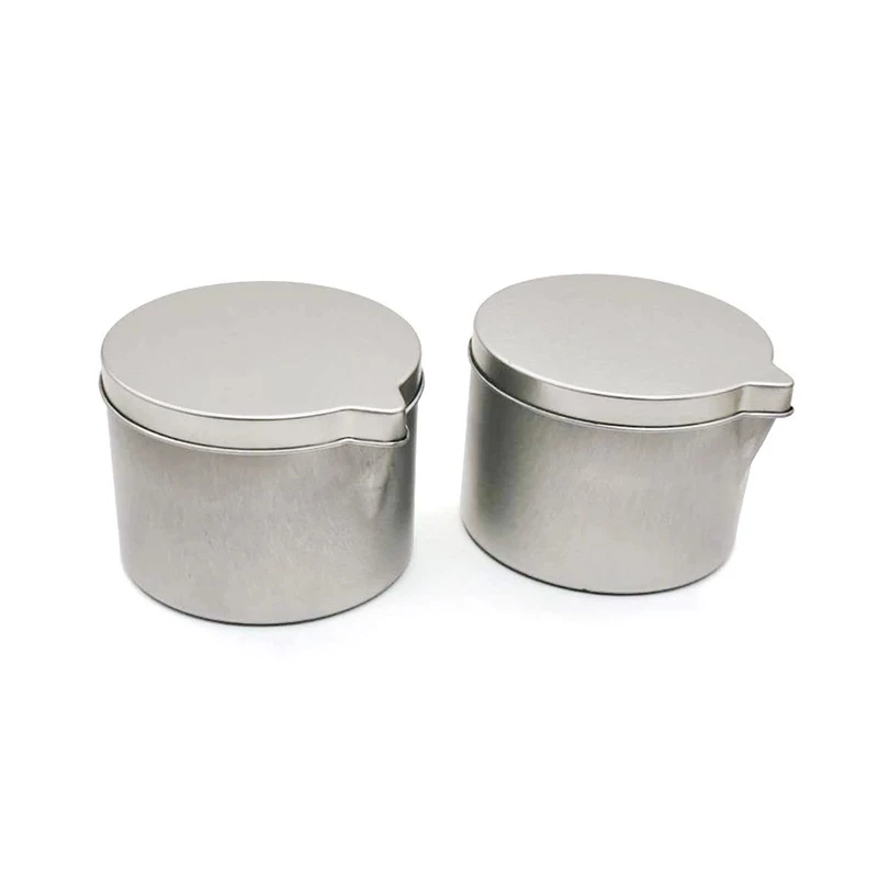 

12pcs Metal Candle Tins Round Storage DIY Silver Candle Jar Containers for Candle Making 230ml Wax Melt Holder with Handy Spout