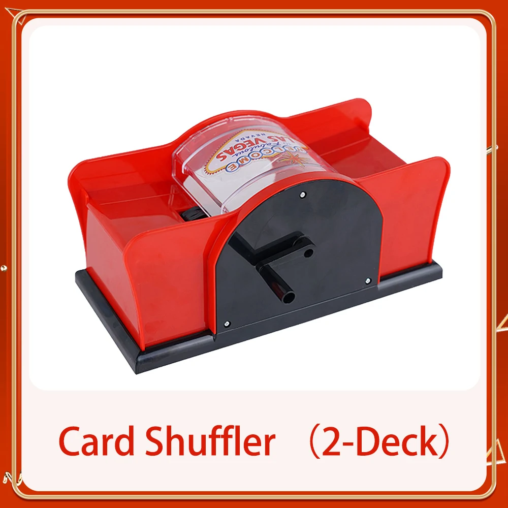 البلاستيك اليد مكرنك بطاقة Shuffler 2 سطح بطاقة Shuffler دليل بطاقة خلط أداة مجلس ألعاب بطاقة ألعاب خلط