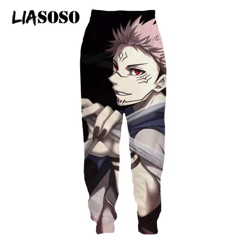 LIASOSO 3D Print Anime Jujutsu Kaisen Sweatpants Cool Casual Streetwear Harajuku Trousers Jogging Women Men\'s Oversized Clothing