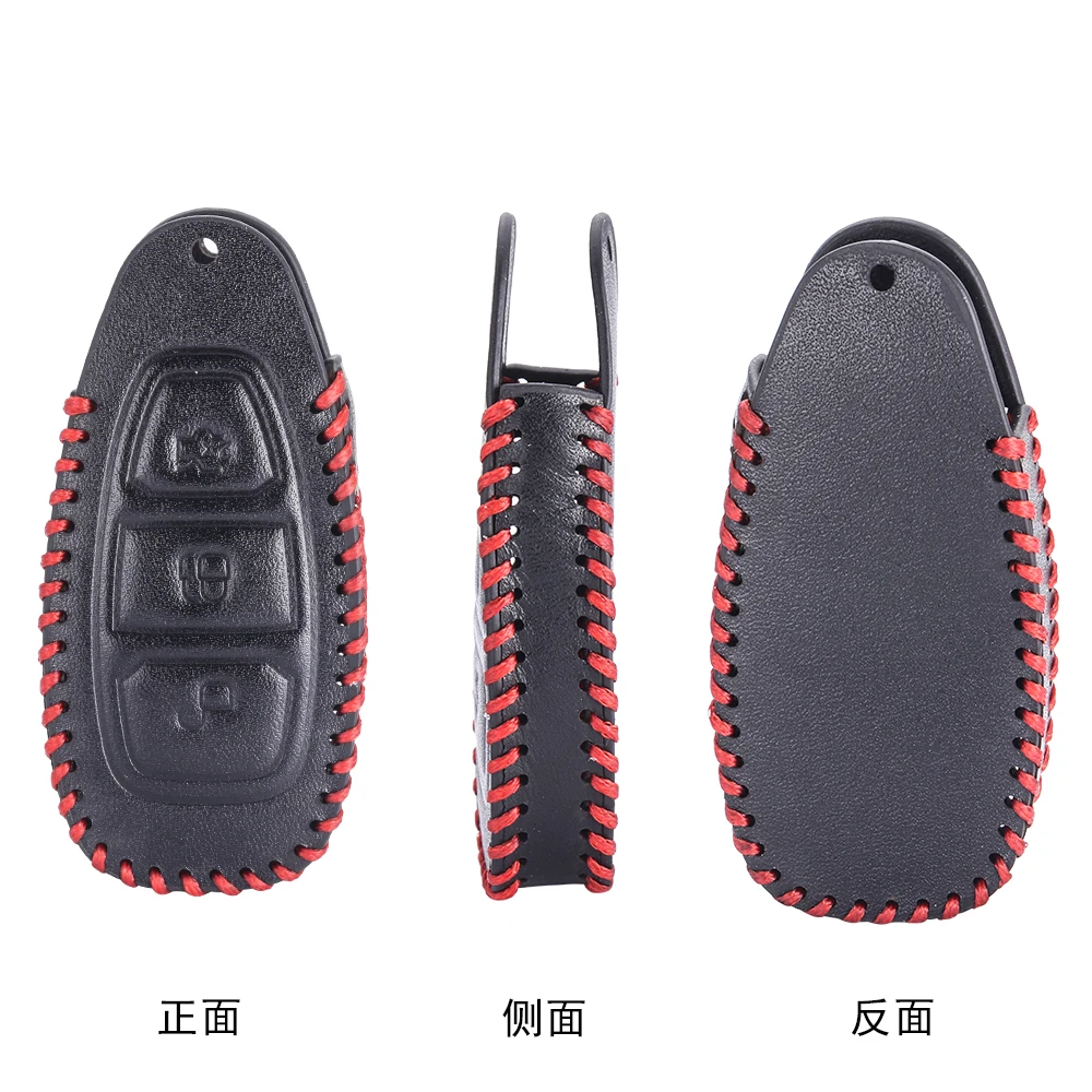 Carbon Cover For Ford Fiesta Focus 3 4 Mondeo Ecosport Kuga Focus ST Car Key Smart Remote Key Case Fob