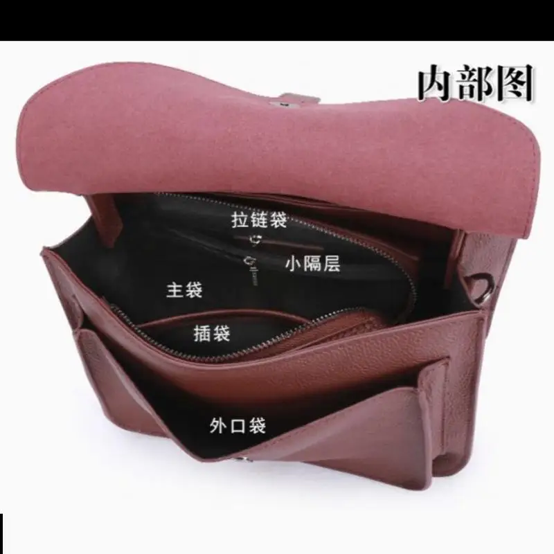 Luxury Genuine Leather Women Bag 2023 Brand Designer Female Shoulder Bag Lady Leather Handbag Solid Casual Women Totes Purse