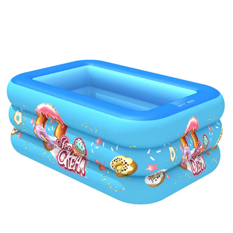 Kids inflatable Pool High Quality Child Home Use Paddling Pool Large Size Inflatable Bubble Bottom Square Swimming Pool For Baby