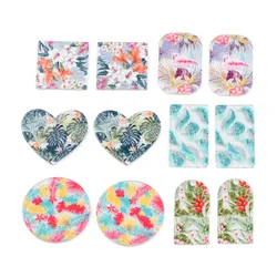10PCS Flowers Gorgeous Abstract Jewelry Accessories Hand Made Earrings Connectors DIY Pendant Jewelry Findings Components Charms