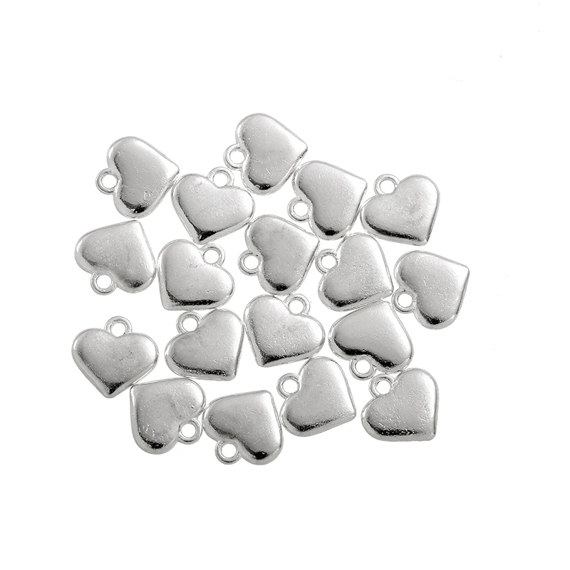 Image 6: Breloques en Forme de Cœurs de Couleur Or, pour Collier, Pendentif, Bracelet, Bijoux de Direction, Artisanat Fait à la Main, Fournitures de Bricolage, 11x12mm, A21, 30 Pièces