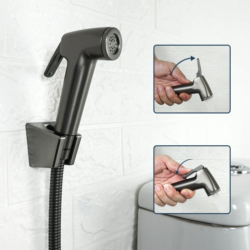 Home Wash Bidet Sprayer Set Accessories Handheld Easy Install ABS Pet Toilet Bathroom Shower Diaper Cleaning Sprayer Hose Holder