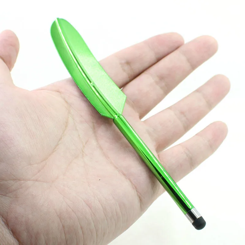 2019 Design Feather Multicolor Capacitive Stylus Touch Screen Pen for iPhone For Samsung PC Tablet Conductive Capacitance Pen