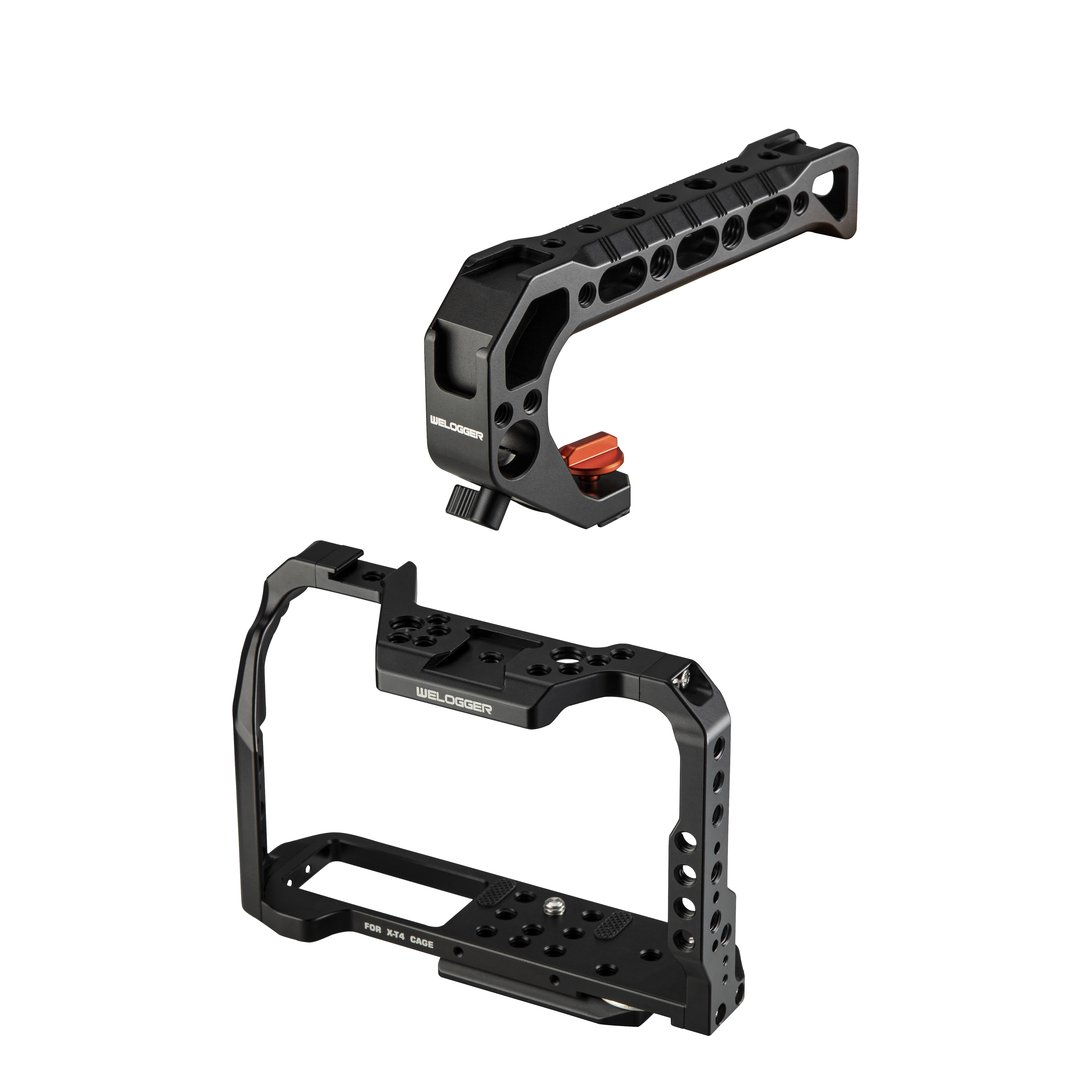 WELOGGER Camera cage K-XT4 for Fuji XT4 with top handle and protective case basic kit for X-T4 camera