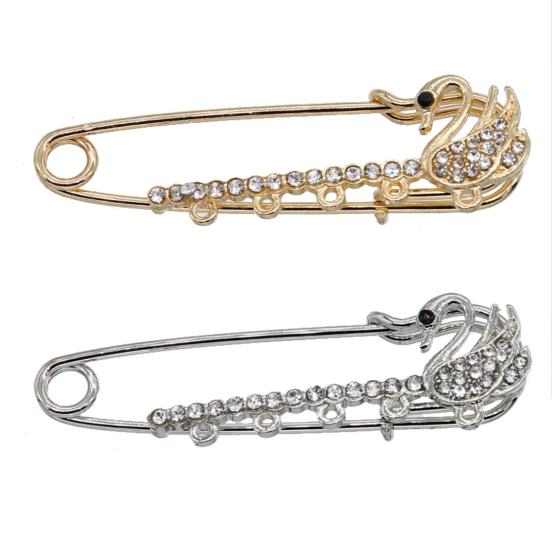 Women\'s fashion animal bow swan big brooch crystal crown pin jewelry DIY jewelry dress crystal elegant brooch jewelr