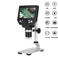 1000X Digital Electron Microscope Lupa 4.3Inch LCD Display USB Video Camera Microscope for Soldering Electronic PCB Watch Repair