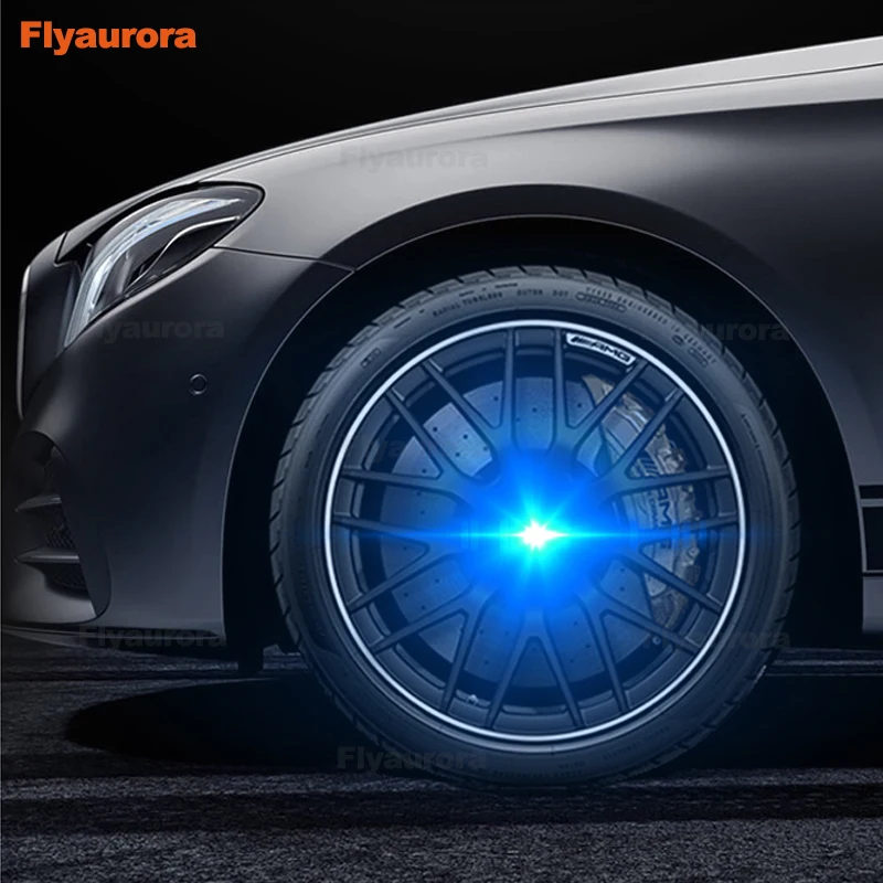 Hub Light 4PCS Car Floating Illumination Wheel Caps LED Light Center Cover Lighting Cap for mercedes benz wheel center cap