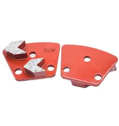 Cuscinetto trapezoidale 2 frecce segmenti diamantati PCD per pavimento in pietra e pavimento in Terrazzo