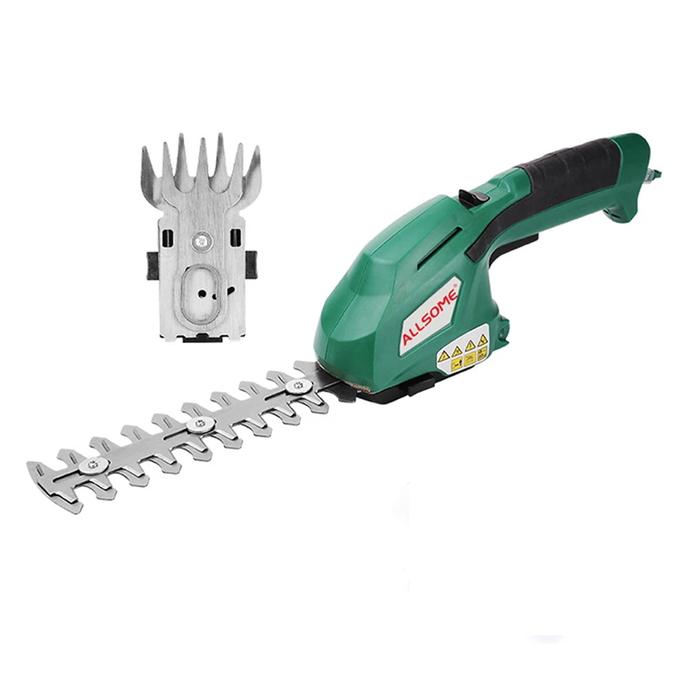 ALLSOME 2 Pcs Electric Hedge Trimmer Cordless Household Trimmer Blades Weeding Shear Pruning Mower DIY Garden Tool