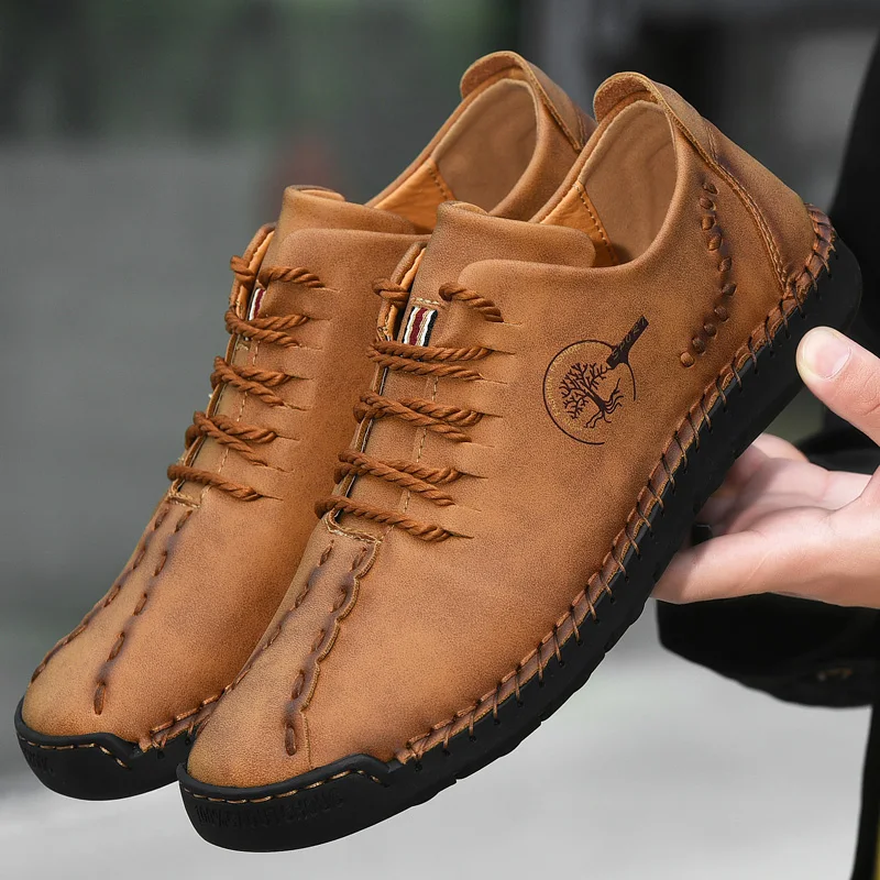 Leather Shoes Casual Sneakers Men Shoes Driving Comfortable Quality Leather Shoes Men Loafers Hot Sale Moccasins Tooling Shoe