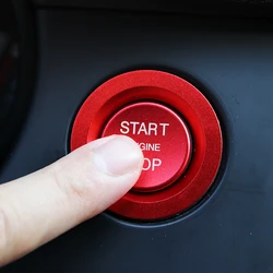 For Jaguar XJL E-PACE 2018 2019 F-TYPE Car Aluminum Start Engine Stop Push Button Cover Ring Trim 3D Sticker Decals Accessories