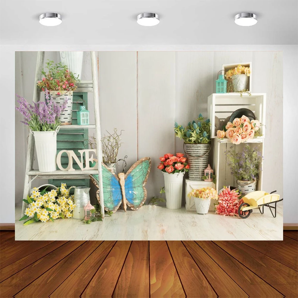 より高速な背景春の花の花輪夢の風景写真の背景パーティーの装飾バナーポートレート写真スタジオ