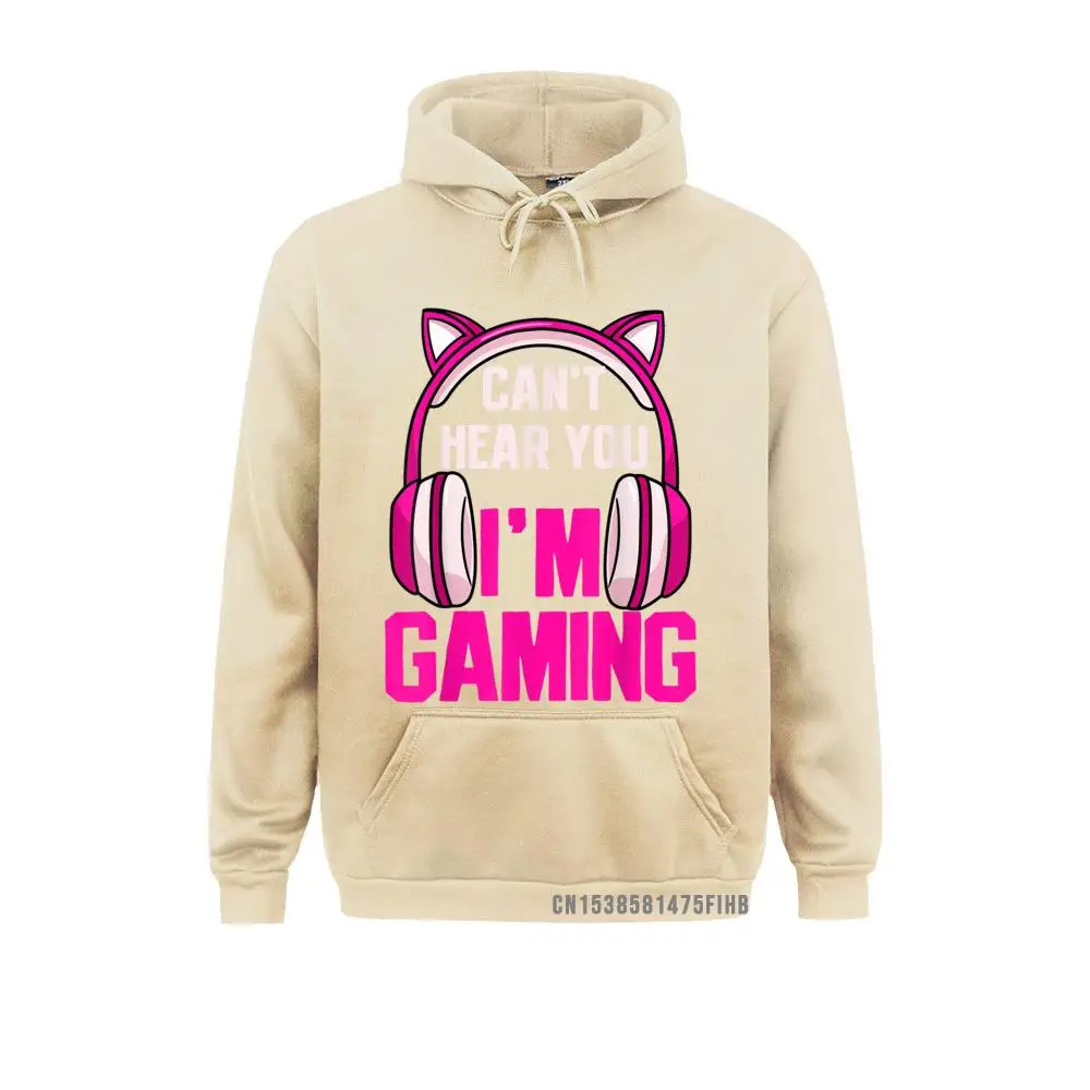 Gamer Girl Gaming I Can't Hear You I'm Gaming Video Games Hoodie England Style Sweatshirts 2021 Men Hoodies Print Hoods