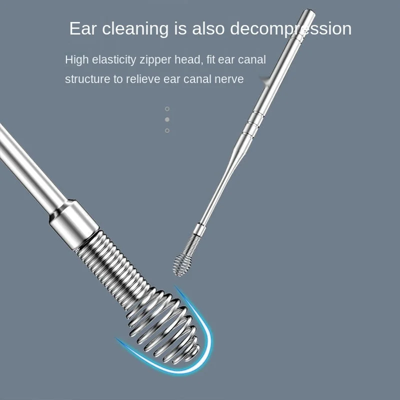 For Home Bathroom Accessories 6-Piece Ear Scoop  Plucking Artifact for Adults  Picking Tool Set Clean Stainless Steel