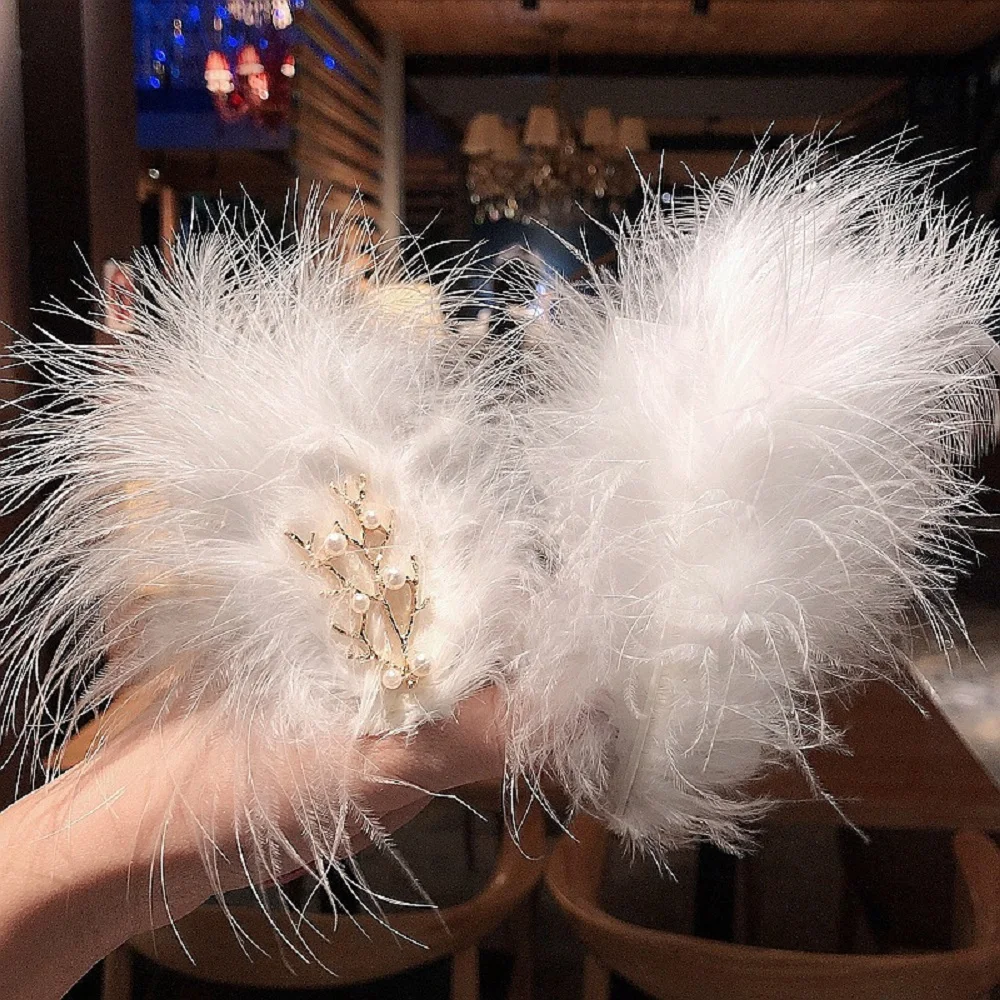 Super Fairy White Feather Hair Clip Headdress Wedding Daily Photo Personality Sweet Feather Barrettes Hair Accessories