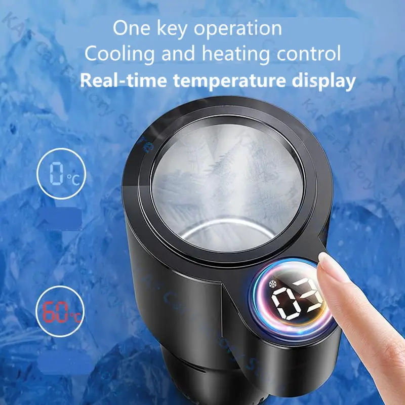 Car Cooling Heating Cup For Coffee Milk Warmer and Cooler Can Beverage Mug with Temperature Display Auto Drink Cold and Hot Mug