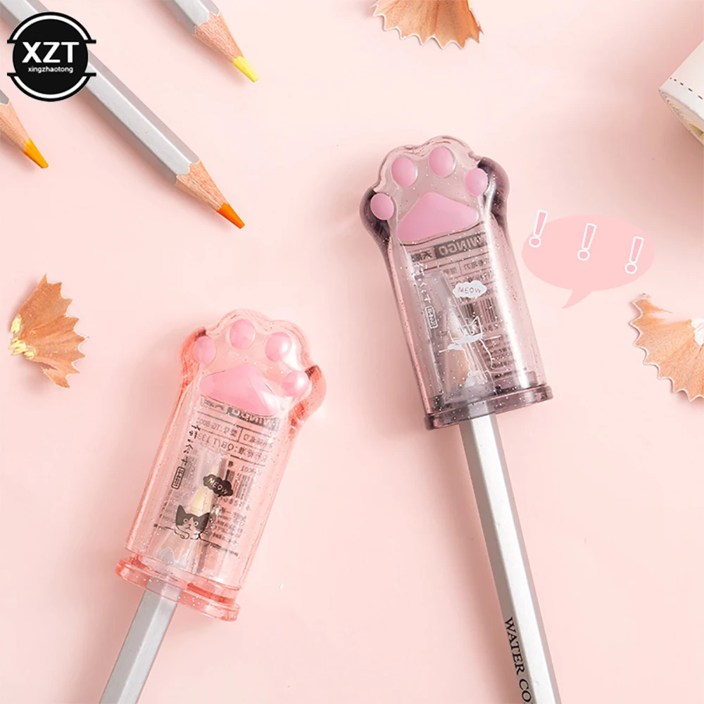 Mohamm براية أقلام لون عشوائي الإبداعية القط باو Kawaii القرطاسية اللوازم المدرسية
