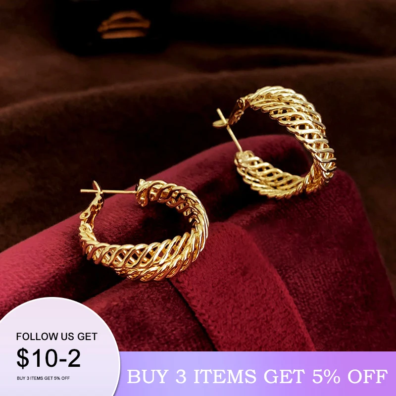 

LByzHan Gold Chic Small Hoop Earrings Moon Shaped Thick Hoops Earrings for Women Solid Statement Earring Jewelry Wholesale