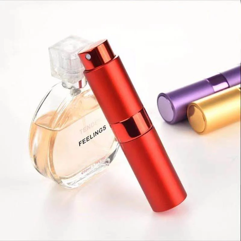 15ml 20ml portable metal aluminum perfume bottle refillable cosmetic spray bottle empty bottle travel sub-bottle liner glass