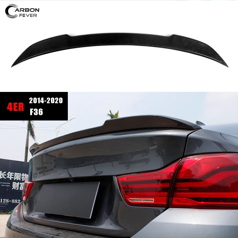 Gloss Finished Cabon Fiber Rear Trunk Spoilers For BMW 4 Series F36 2014-2020 Auto Exterior Part Car Styling Accessioes