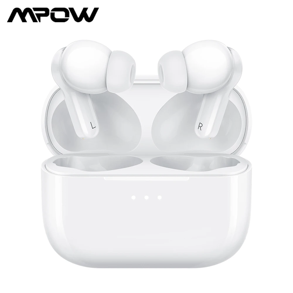 Mpow Mpods سماعات بلوتوث 5.0 لاسلكية IPX8 مقاوم للماء إلغاء الضوضاء سماعات مع 4 هيئة التصنيع العسكري و 35hours تشغيل آيفون 12