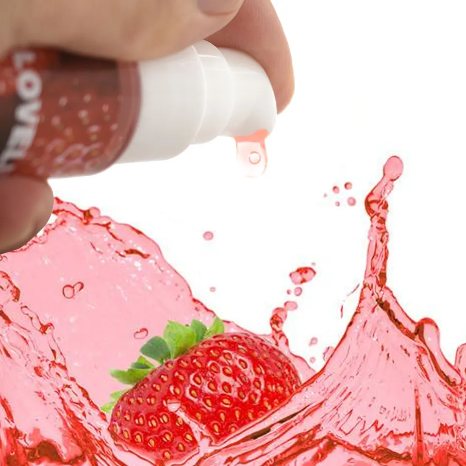 30ml Strawberry Flavor Edible Lubricant for Anal Vaginal Oral Sex Silicone Lubricating Oil Adult Sex Products Body Massage Gel