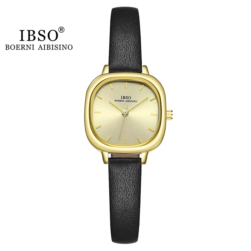 IBSO Luxury Gold Simple Design Women Watches Stainless Steel Strap Japanese Quartz Movement Waterproof Drop Shipping Wristwatch