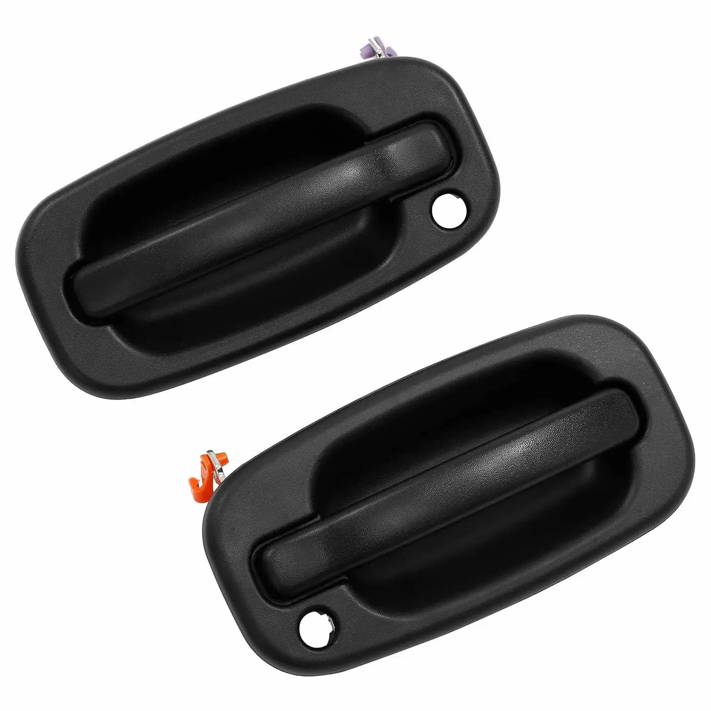 Exterior Door Handle Front Left & Right Pair with Key Hole for 1999-2007 Chevy Silverado Suburban Tahoe Avalanche Sierra Yukon