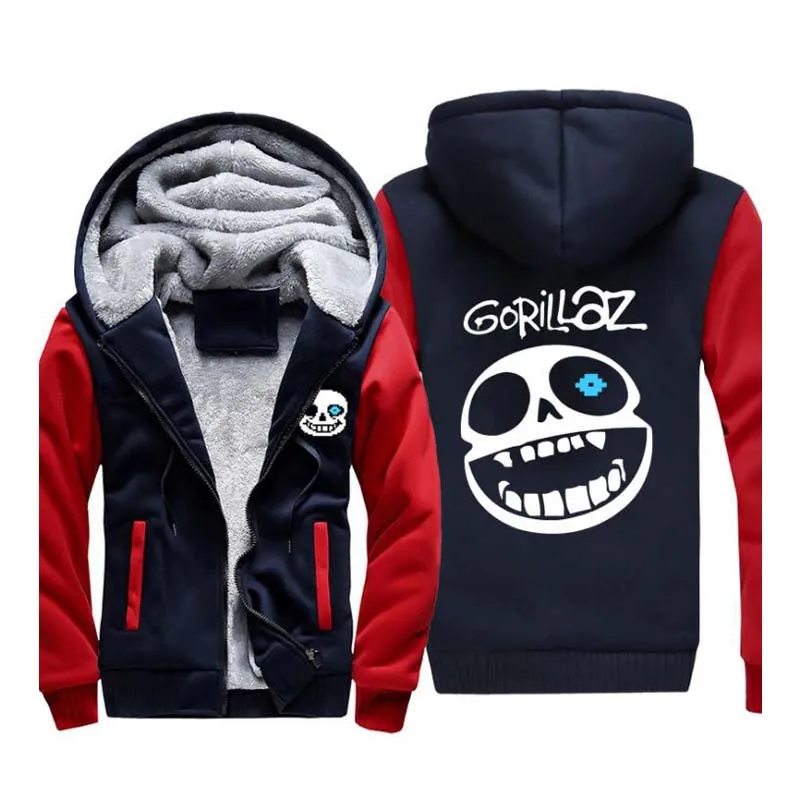 New Undertale Sans Hoodie Game Sans GORI  LLAZ Coat Jacket Winter Men Thick Zipper Sweatshirt