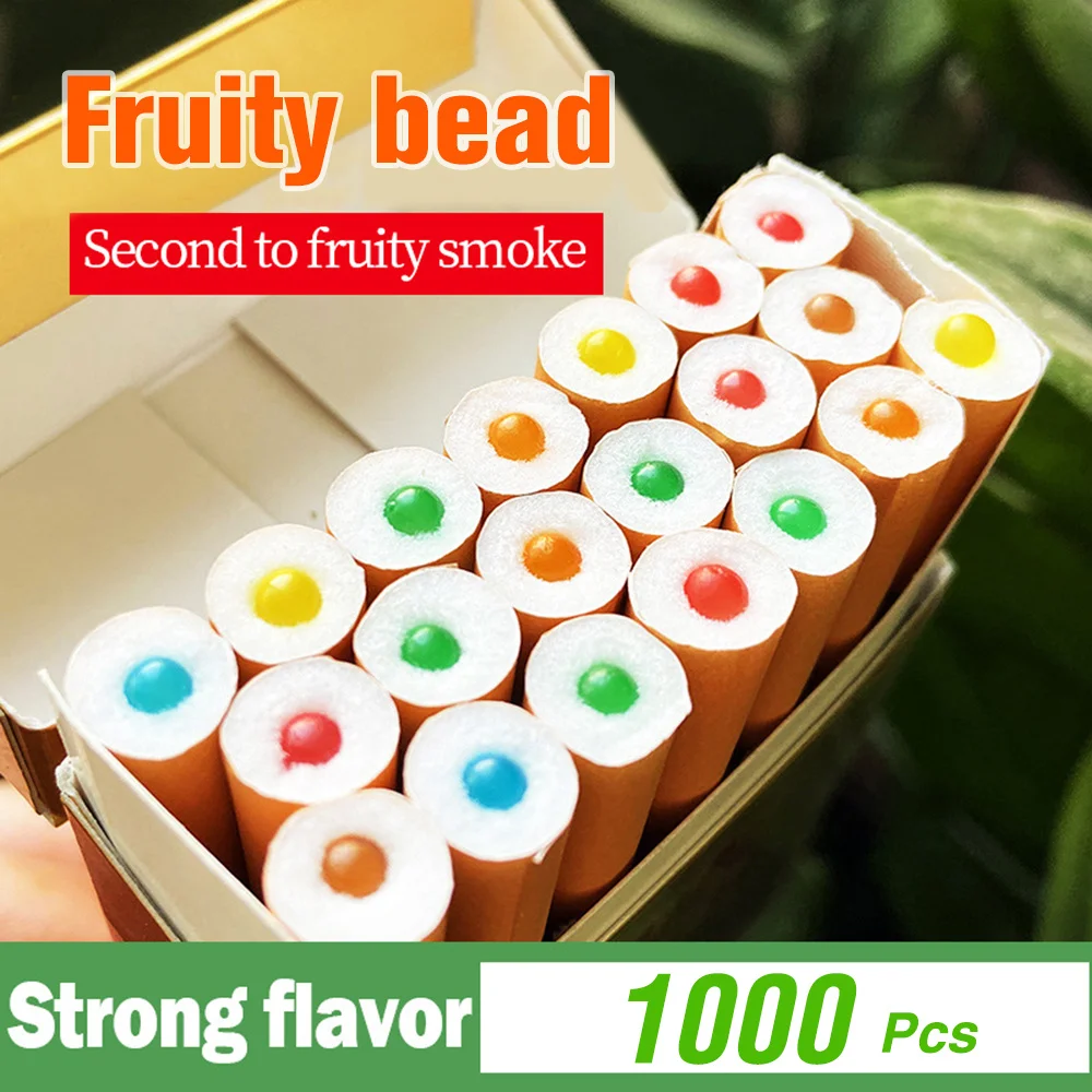 1000Pcs Mixed Fruit Flavor Capsule Ball Mint Burst Beads Explosion Pops Cigarette Holder Accessories Smoking Tools Gifts for Men