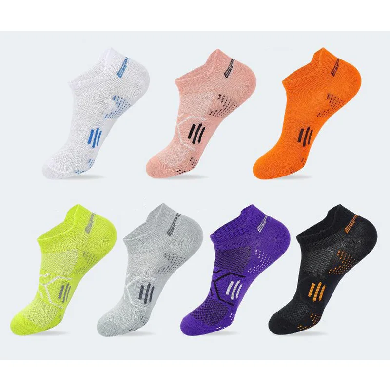 Summer Athletic Sport Ankle No Show Socks Men Cotton Bright Color Mesh Breathable,Deodorant,Invisible Outdoor Travel Socks