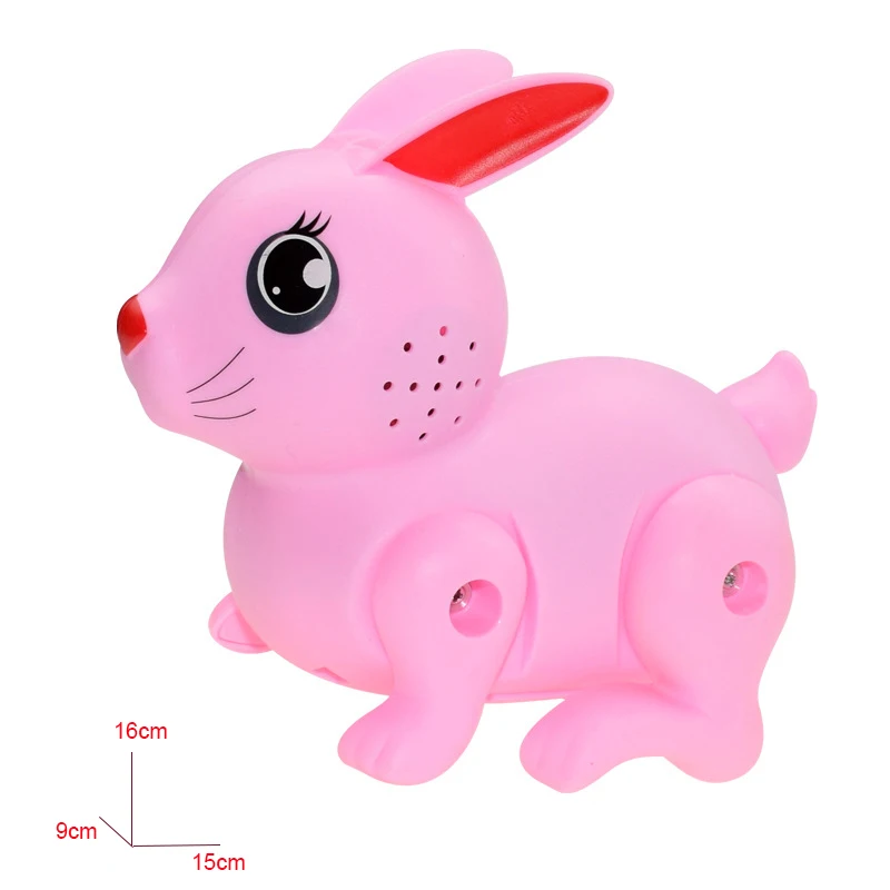 Simulated A Little White Rabbit Light Up Electric Jump Rabbit Hare Model Action FigureFunny Toys for Children Baby Birthday Gift