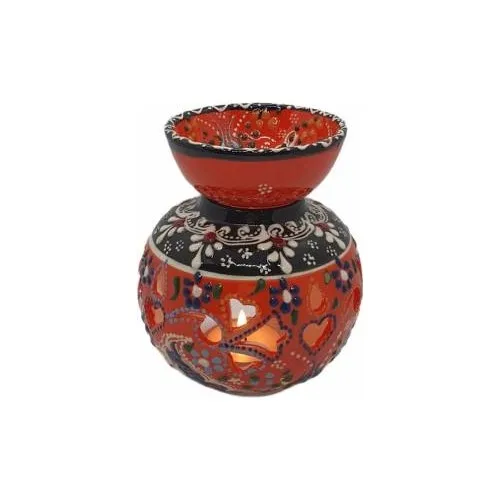 Expert Tulip Pattern Two Colors With Lid Ceramic Tile Candle Holder censer