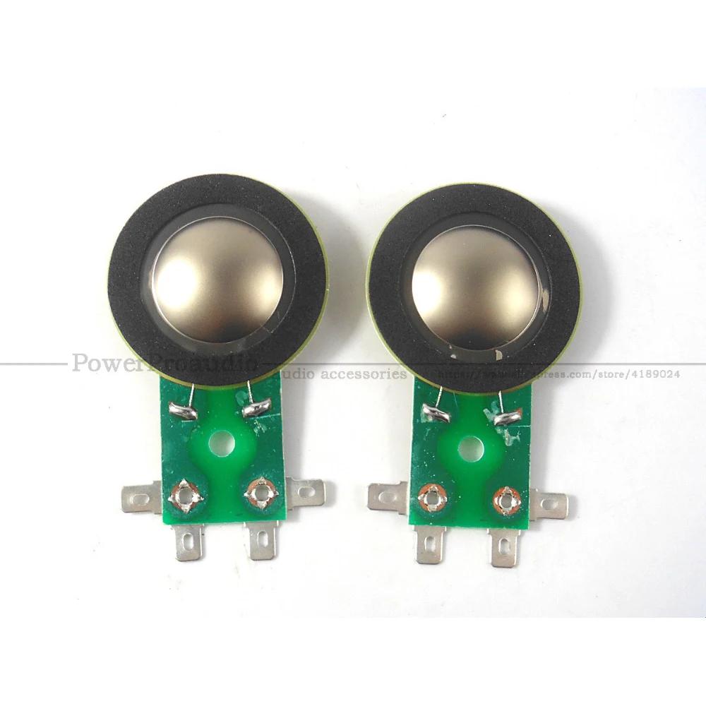 2PCS 25.5mm Voice Coil Horn Tweeter Diaphragm Titanium Film Copper Speaker