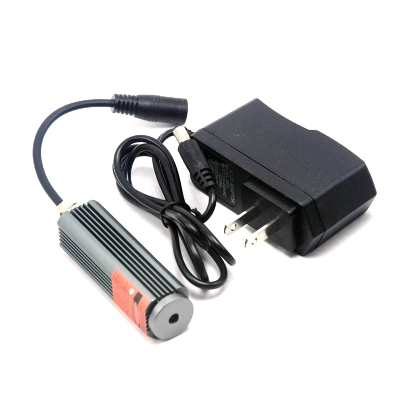 Waterproof 660nm 200mw 12V Red Laser Diode Line Module RLG Vehicle Borne Laser AC with Cooling Shell and 12V Adapter