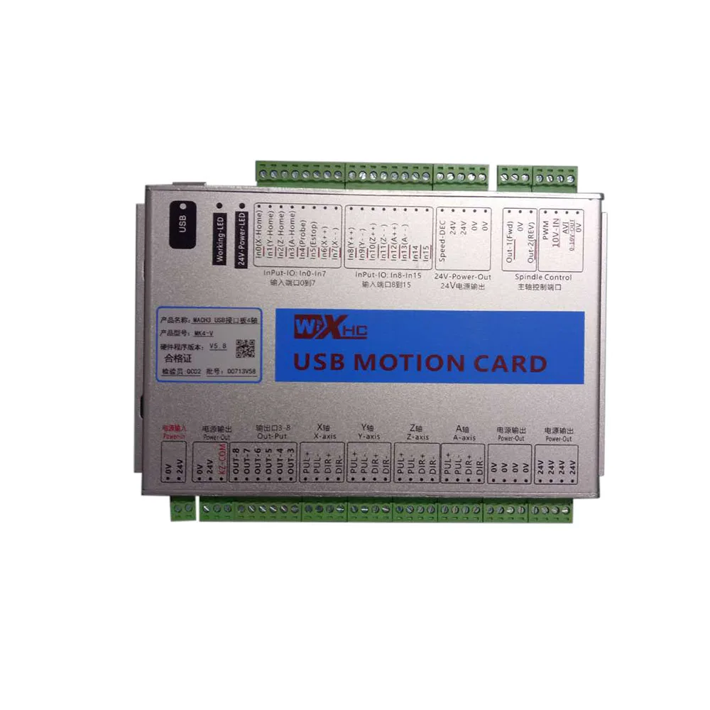 Imagem -03 - Cnc Cartão de Controle Eixos Eixos Eixos Xhc Mkx4 Mach3 Usb Cnc Cartão Controle Movimento 2000khz Suporta Sistema Windows Mach3 Mach4