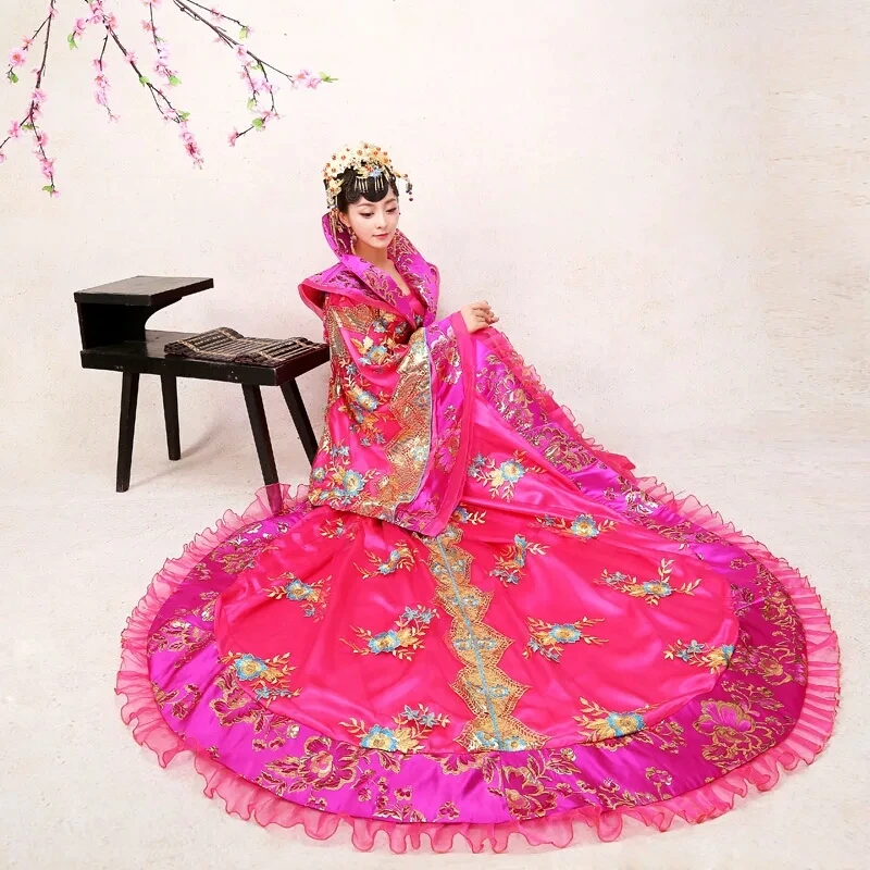 Slap-up Tang dynasty queen costume noble formal wear fairy costume tailing female Chinese ancient Hanfu show Free Shipping