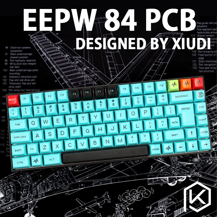 Xd84 pro 75% eepw84カスタムメカニカルキーボードは、TKG-TOOLSのアンダーグローrgbpcbをサポートし、kle kimeraコアの多くのレイアウトをプログラムしました