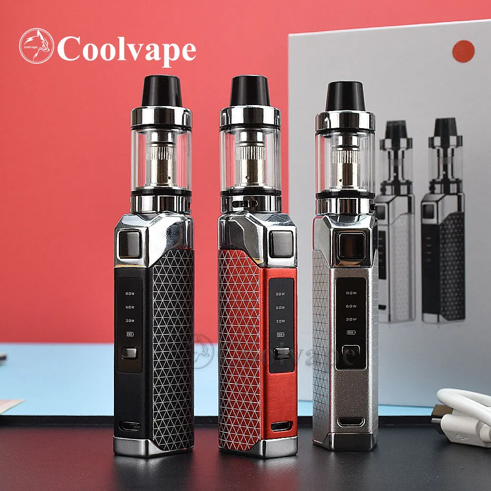 

Электронные сигареты wolfcoolvape 80 Вт, электронный кальян, испаритель, ручка, мини-испаритель, механический боксмод, 1800 мАч, Стартовые наборы для курения