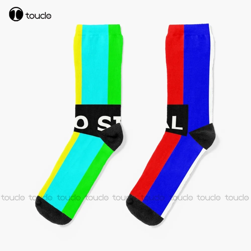 No Signal Old School Socks Running Socks Christmas Gift Unisex Adult Teen Youth Socks Custom 360° Digital Print Women Men