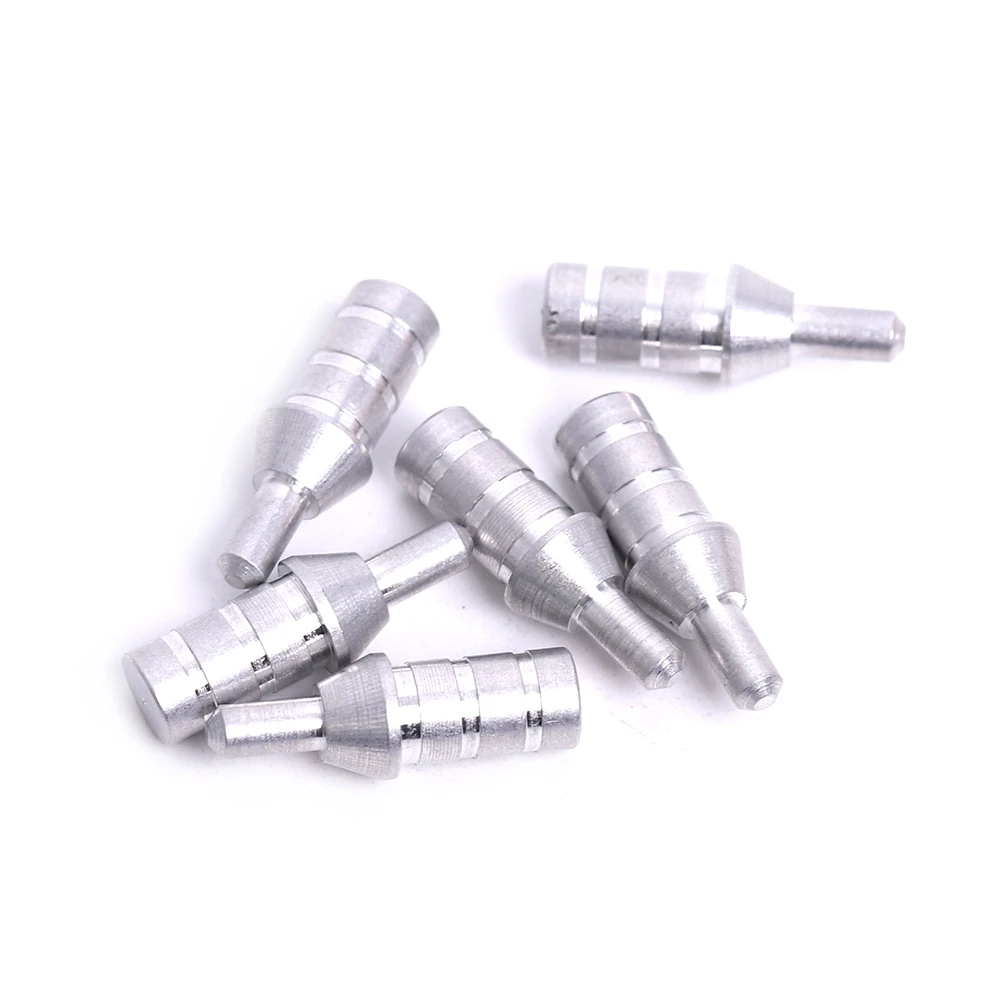 100 Chiếc Bắn Cung Nhôm Nock Pin Dành Cho Mũi Tên Trục ID 3.2 / 4.2 /5.2/6.2/8.0Mm cho Nock Hợp Chất Con Quay Quy Hồi Nơ Mũi Dài Mũi Tên