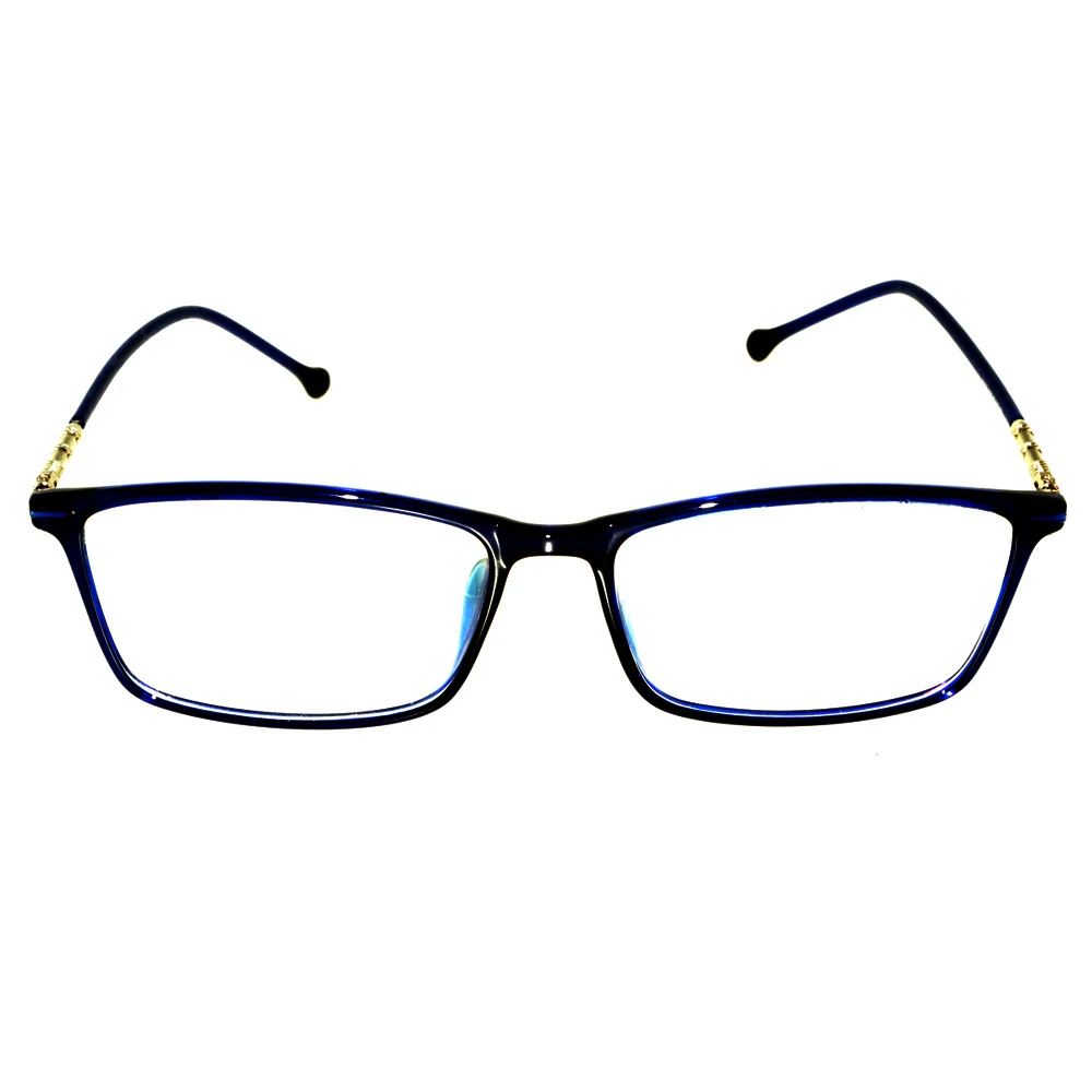 

Retro Reading Glasses Rectangular Blu Metal Frame Optical Eyeglasses for Men Women Ultralight+1 +1.5 +2 +2.5+3 +3.5 +4