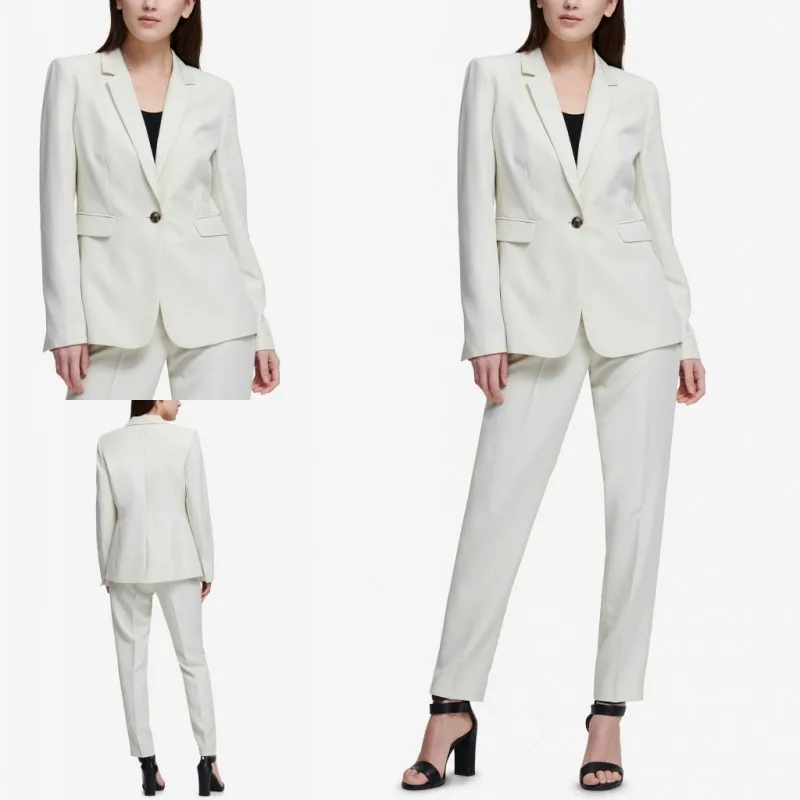 

Elegant Fashion Women Suits Custom Made Loose One Button Pocket Blazer Streetwear Office Lady Jacket 2 Pieces